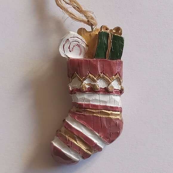 ๐ฏ 10 for $12 / Small Vintage Stocking Christmas Tree Ornament - Picture 4 of 10